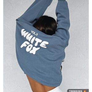 White fox Offstage Hoodie Ocean XSmall/small